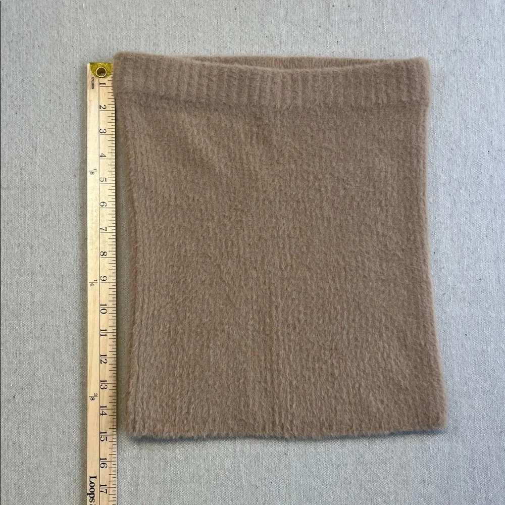 Aerie Cozy Fuzzy Knit Tube Top Sweater Neutral XS NWT
